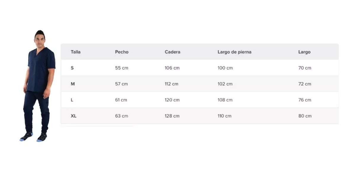 Uniforme Hombre Antifluido Azul Oscuro