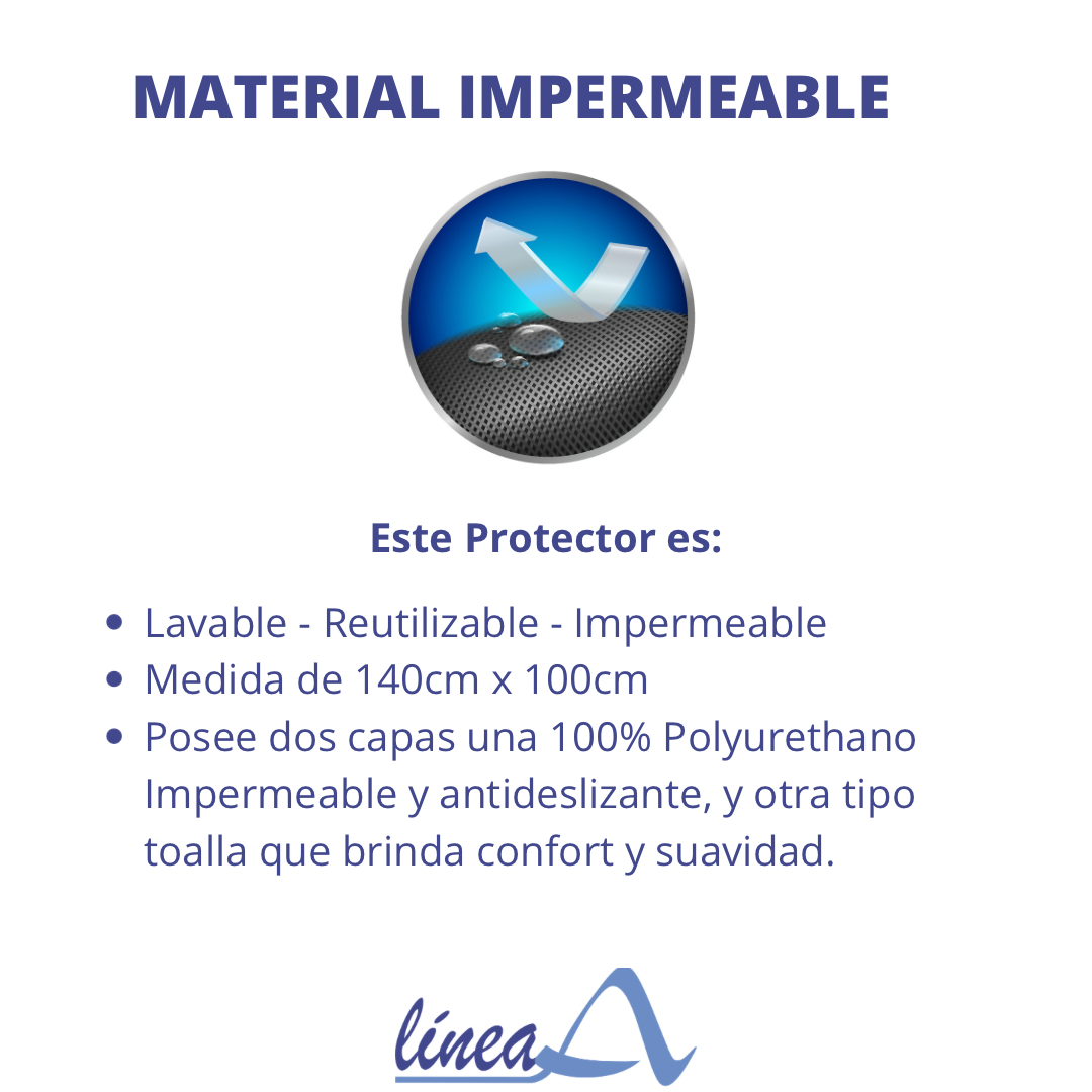 Caucho Protector Colchon Incontinencia Impermeable Lavable