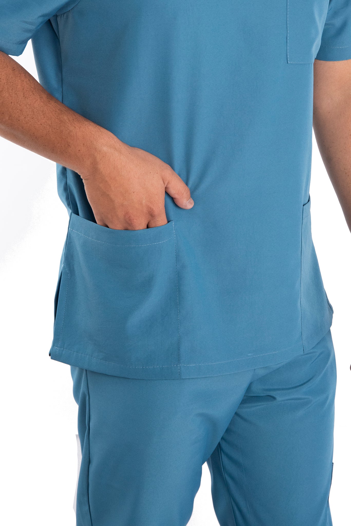Uniforme Hombre Antifluido Azul Petroleo
