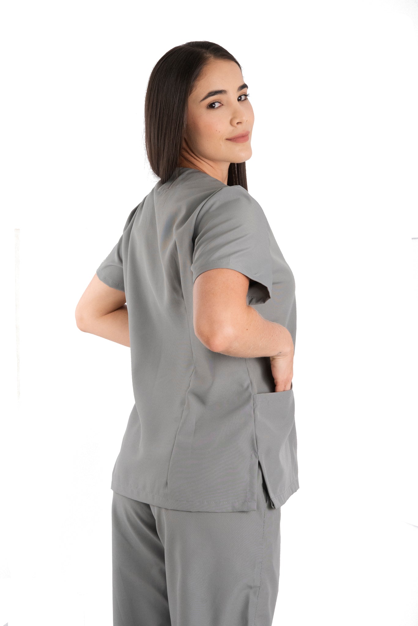 Uniforme Mujer Antifluido Gris Claro