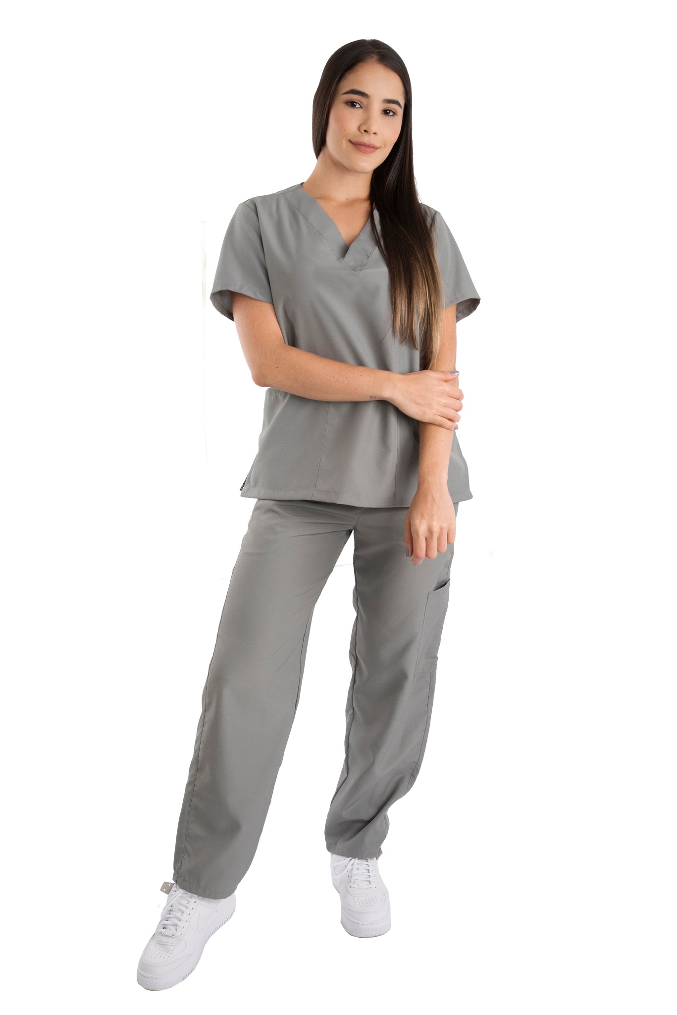 Uniforme Mujer Antifluido Gris Claro