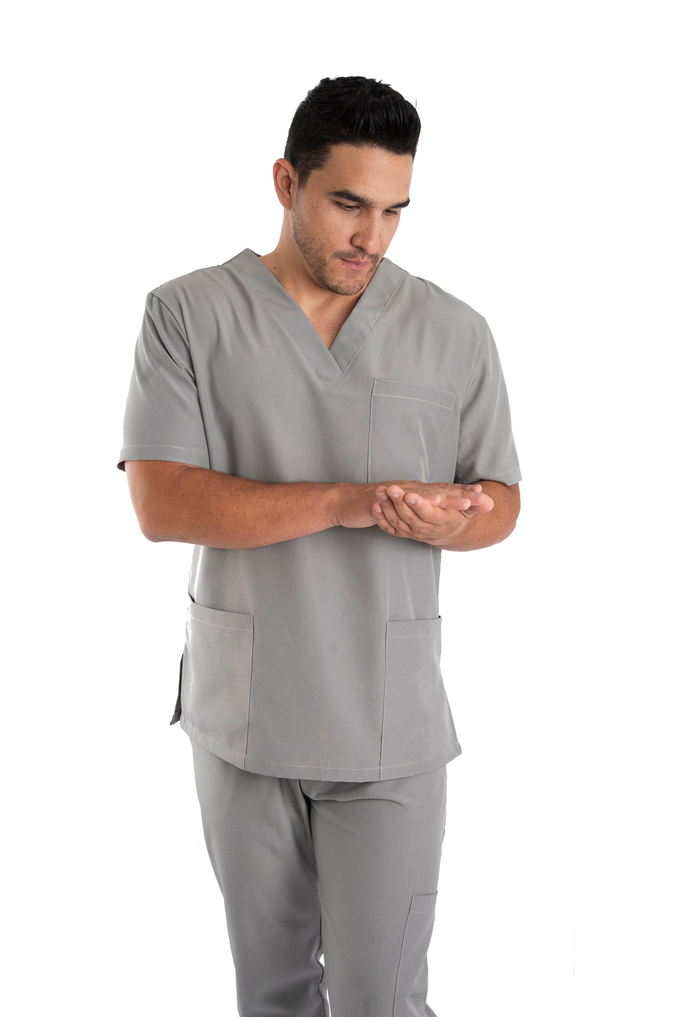 Uniforme Hombre Antifluido Gris Claro