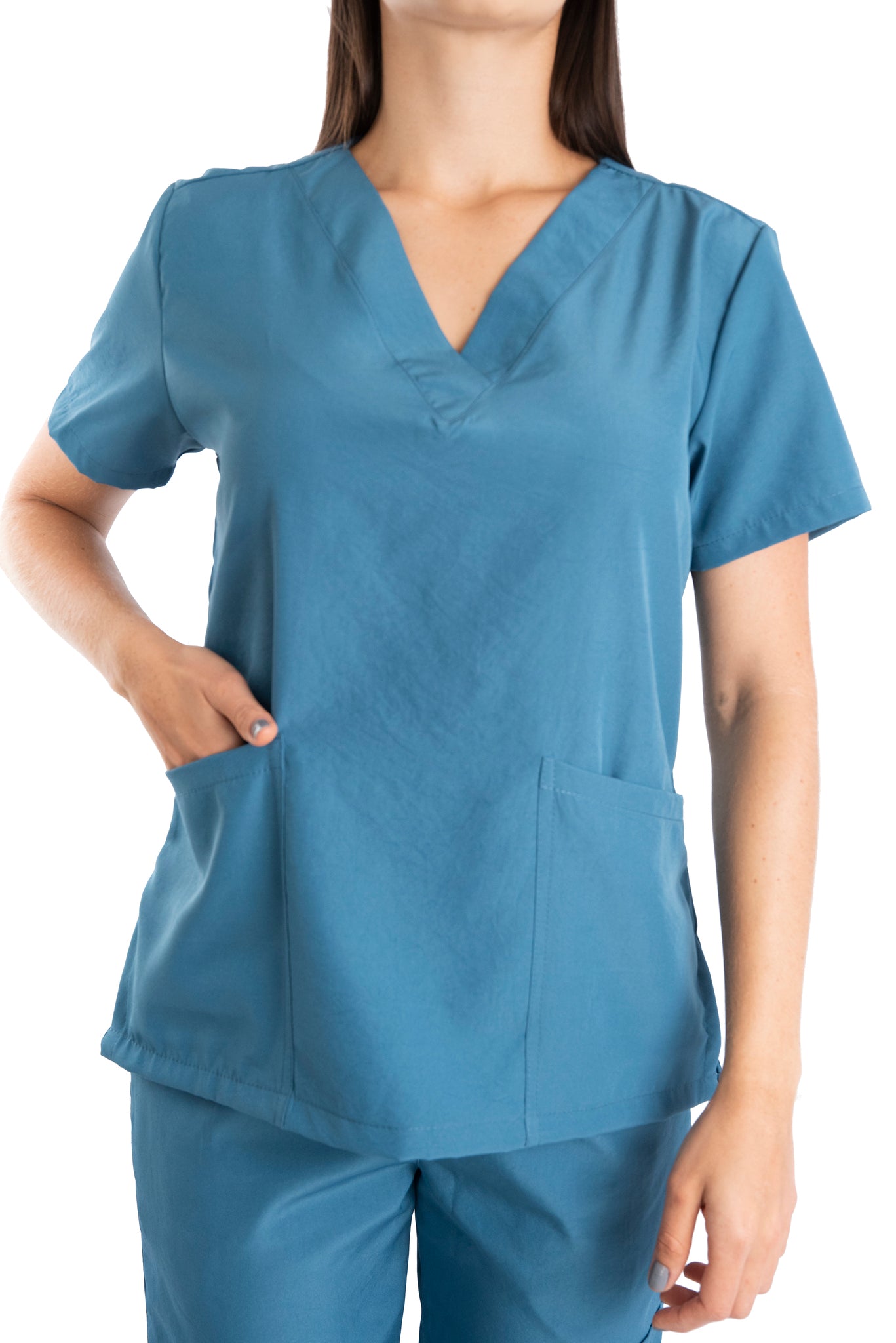 Uniforme Mujer Antifluido Azul Petroleo