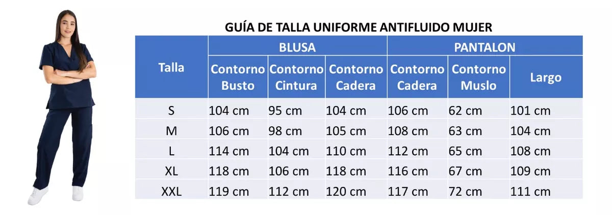 Uniforme Mujer Antifluido Negro