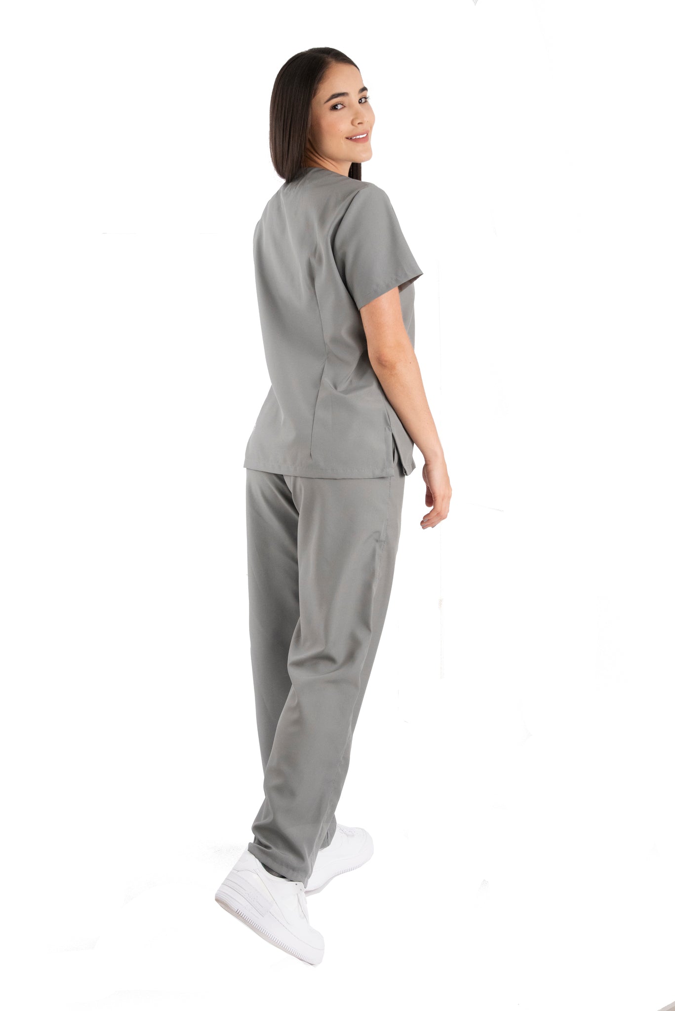 Uniforme Mujer Antifluido Gris Claro