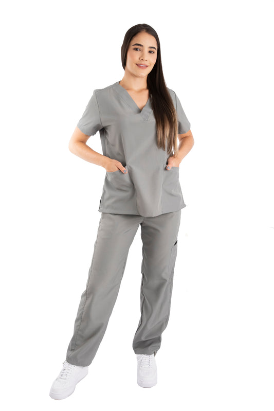 Uniforme Mujer Antifluido Gris Claro