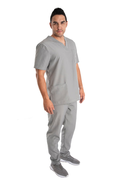Uniforme Hombre Antifluido Gris Claro