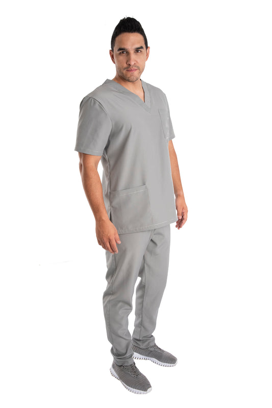 Uniforme Hombre Antifluido Gris Claro