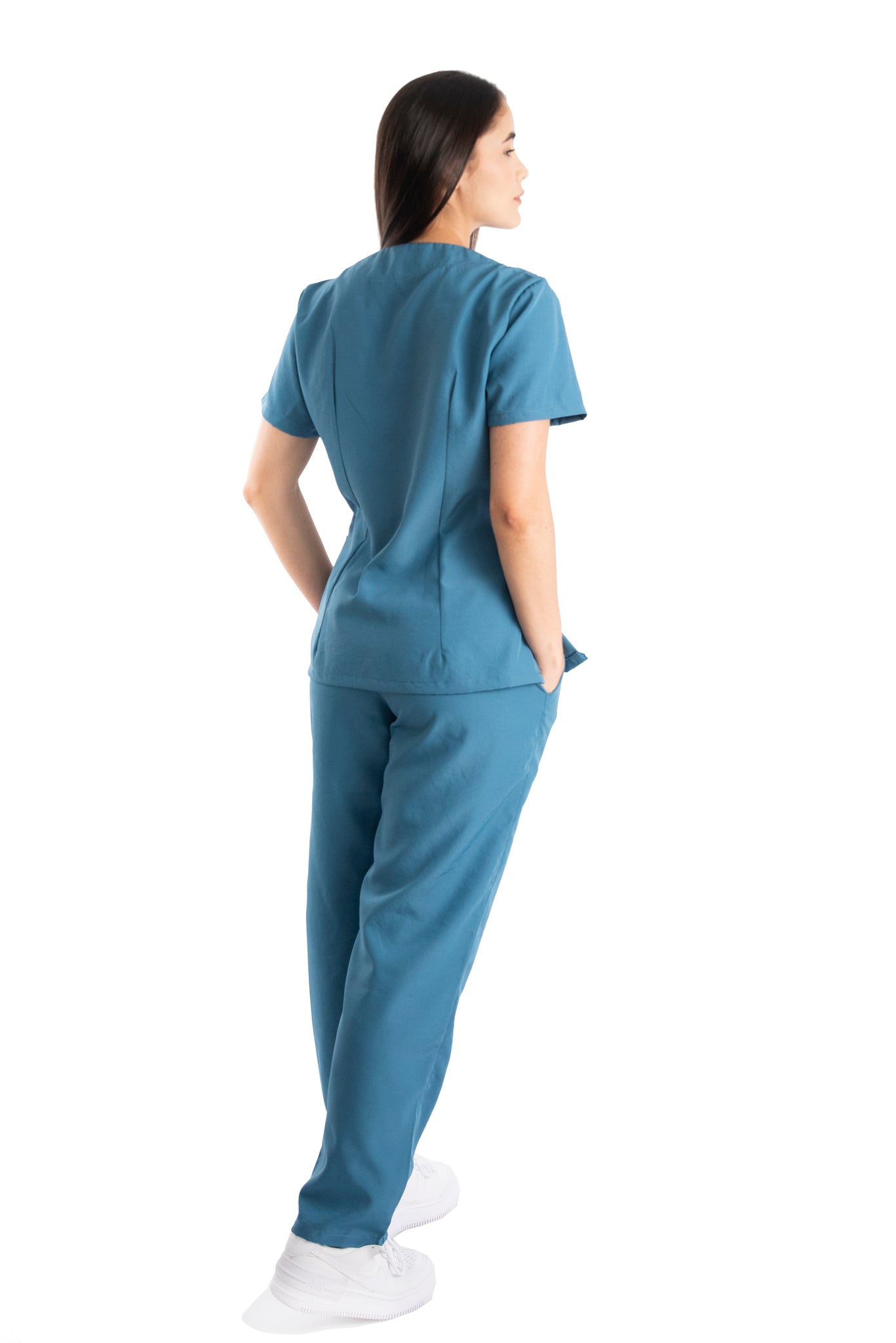 Uniforme Mujer Antifluido Azul Petroleo